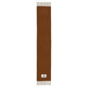 Marni Brown Woven Alpaca Blend Scarf With Delicate Fringes - NWT